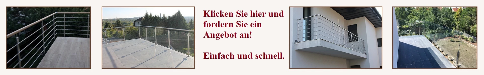 Edelstahlgeländer, moderne Metallgeländer