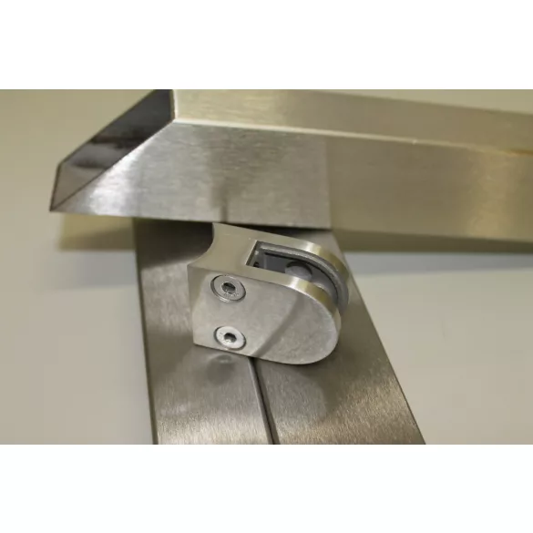 Glasklemme für Rohr ø 42,4, kugelförmig 50 x 40 mm