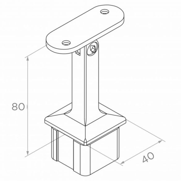 Handlaufhalter verstellbar (40 x 40)