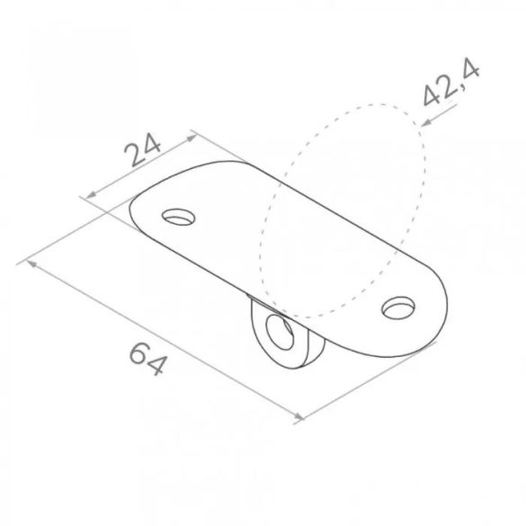 Wiege für Handläufe für 42,4 mm Rohr