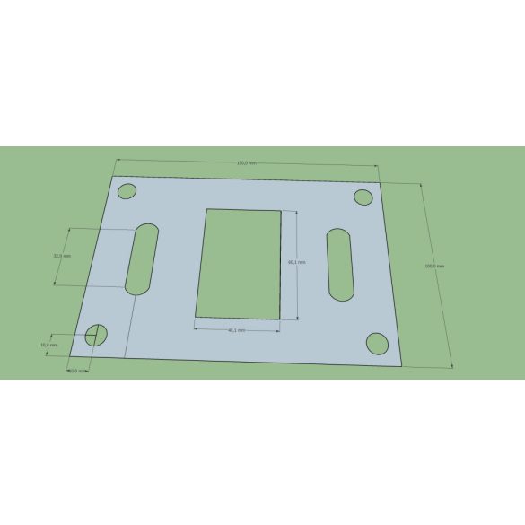 Edelstahlsockel 100 x 150 mm