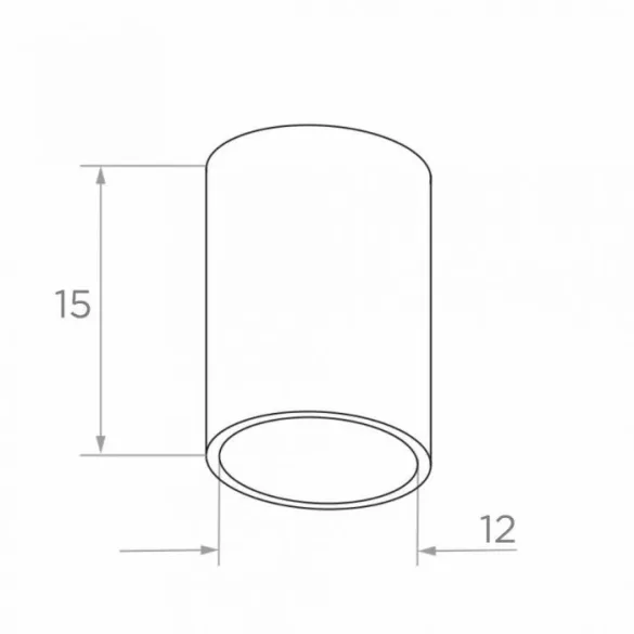 Edelstahl-Endkappe für Rohr ø 12 (flach)