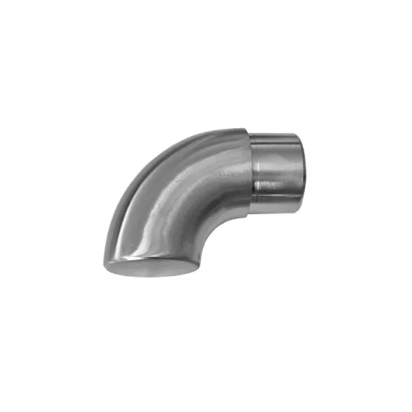 Inox-Endkappe für Rohr ø 42,4 (mit 90-Grad-Bogen)