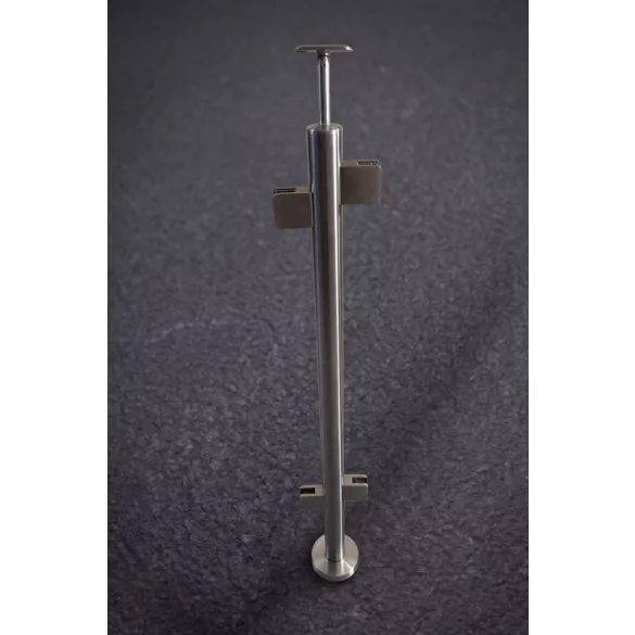 Glasgeländer Säule aus Edelstahl. Zwischensäule.