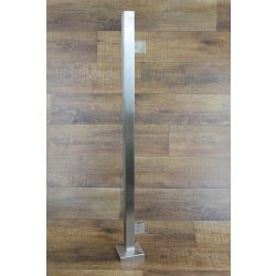 Edelstahl-Glasgeländer 1 Säule. Modern