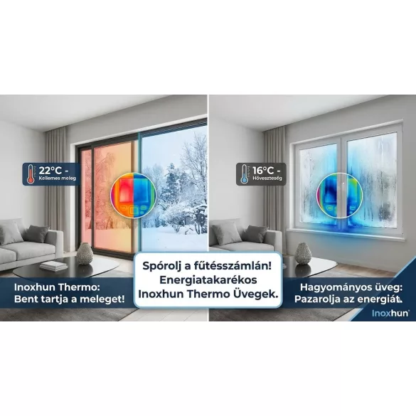 Thermo üveg 3 rétegű Argon 900x1200 mm